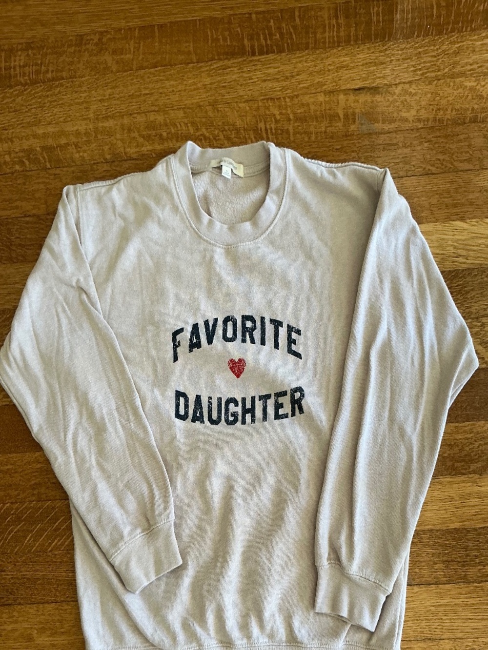 Favorite Daughter Heart Logo Classic Crewneck Sweatshirt in Oatmeal Medium